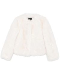 Maje - Cropped-Jacke aus Faux Fur - Lyst