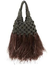 HIBOURAMA - Mini Cabas Vannifique Plumes - Lyst