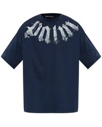 Palm Angels - Big Neck Logo Loose T-Shirtr - Lyst