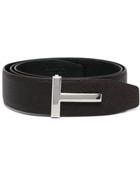 Tom Ford - T-buckle Reversible Leather Belt - Lyst