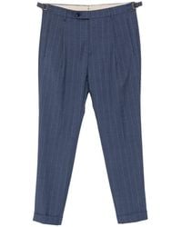 Berwich - Striped-Pattern Tailored Trousers - Lyst