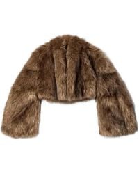 A.W.A.K.E. MODE - Faux-Fur Cropped Jacket - Lyst