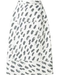 Marni A-Linien-Rock mit Print - Grau