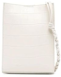 Jil Sander - Crocodile-Effect Leather Satchel Bag - Lyst