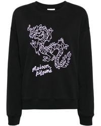Maison Kitsuné - Chinese Dragon Cotton Sweatshirt - Lyst
