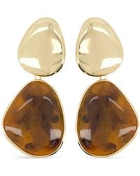 Self-Portrait - Tiger Eye Tiered Earrings - Lyst