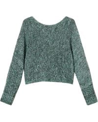 Twinset - Melierter Pullover mit U-Boot-Ausschnitt - Lyst