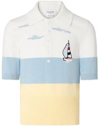 Thom Browne - Nantucket Scenic Jersey Polo Shirt - Lyst