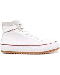 DIESEL - Side Logo-Print Detail Sneakers - Lyst