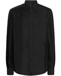 Dolce & Gabbana - Silk Twill Martini Shirt - Lyst