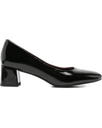 Linda Baumann - Patent-Finish Logo-Plaque Pumps - Lyst