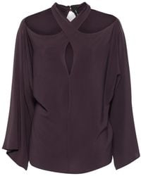 FEDERICA TOSI - Blusa con cuello cruzado - Lyst