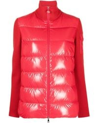 Moncler - Quilted Shell And Wool Cardigan - Lyst