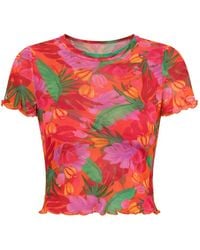 Banana Moon - Javari Alameatul Ruffled-Hem Floral-Print Top - Lyst