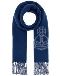 Vivienne Westwood - Orb-Motif Double-Faced Fringed Scarf - Lyst