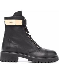 Giuseppe Zanotti - Lace-up Leather Combat Boots - Lyst