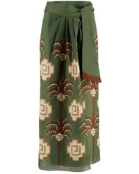Johanna Ortiz - Amazon Echoes Linen Skirt - Lyst