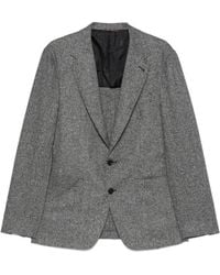 Canali - Chaqueta Kei Con Motivo De Espiga Y Botones - Lyst