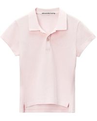 Alexander Wang - Crystal-Embellished Slim-Fit Polo Shirt - Lyst