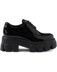 Prada - Monolith Patent Leather Lace-Up Shoes - Lyst