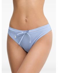 Polo Ralph Lauren - Logo-Embroidered Drawstring Bikini Bottoms - Lyst