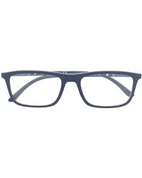 Emporio Armani - Eckige Brille mit Matt-Effekt - Lyst