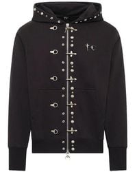 THUG CLUB - Studded Zip-Up Hoodie - Lyst