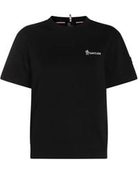 Moncler - T-Shirt Mit Geprägtem Logo - Lyst