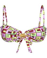 VLISCO DIALOGUES - Geometric-Print Sun-Detail Bikini Top - Lyst