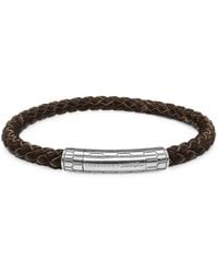 Tateossian - X Lamborghini Braided Leather-Strap Bracelet - Lyst