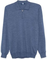 Fedeli - Fein Gestricktes Poloshirt - Lyst