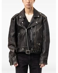 Protocol Index - Reconstructed Biker Leather Jacket - Lyst