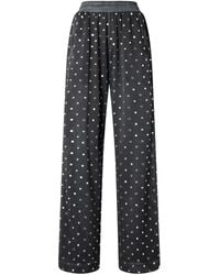 Pinko - Mesh Trousers With Mirror Detail - Lyst