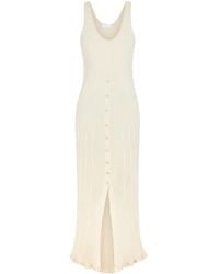 Rabanne - Robe En Maille Nervurée À Coupe Longue - Lyst