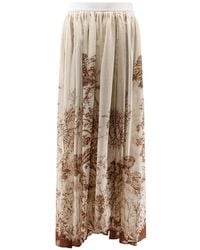 Co.Go - Floral-Print Gathered Long Skirt - Lyst