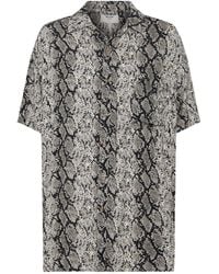 One Teaspoon - Snake-Print Short-Sleeve Shirt - Lyst