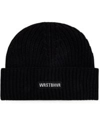 WRSTBHVR - Logo-Patch Beanie Hat - Lyst
