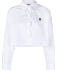 Sandro - Monogram-embroidered Cotton Shirt - Lyst