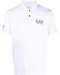 EA7 - Logo-Print Polo Shirt - Lyst