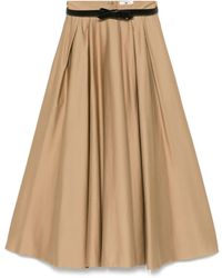 Elisabetta Franchi - Gonna Midi Con Cintura - Lyst