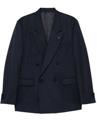 Lardini - Double-Breasted Peak-Lapel Jacket - Lyst