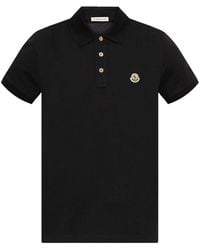 Moncler - Logo Cotton Polo Shirt - Lyst