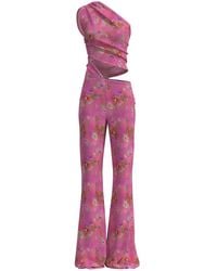 MACCAPANI - Glam Sere Floral-Print Jumpsuit - Lyst