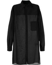 Yohji Yamamoto - Camisa larga con doble cuello - Lyst