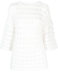 Genny - Fleece-Texture Wool Knitted Top - Lyst