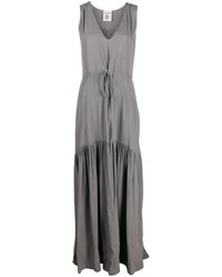 Semicouture - Tied-waist Sleeveless Long Dress - Lyst
