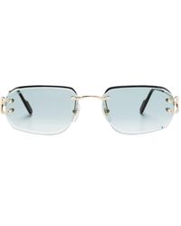 Cartier - Gafas de sol con diseño rectangular - Lyst
