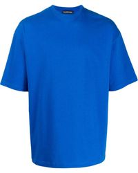 Balenciaga T-shirt Met Logo - Blauw