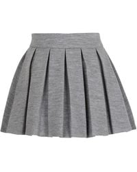 Balmain - Falda midi de punto plisada - Lyst