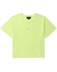 A.P.C. - Jade Logo-print Cotton T-shirt - Lyst